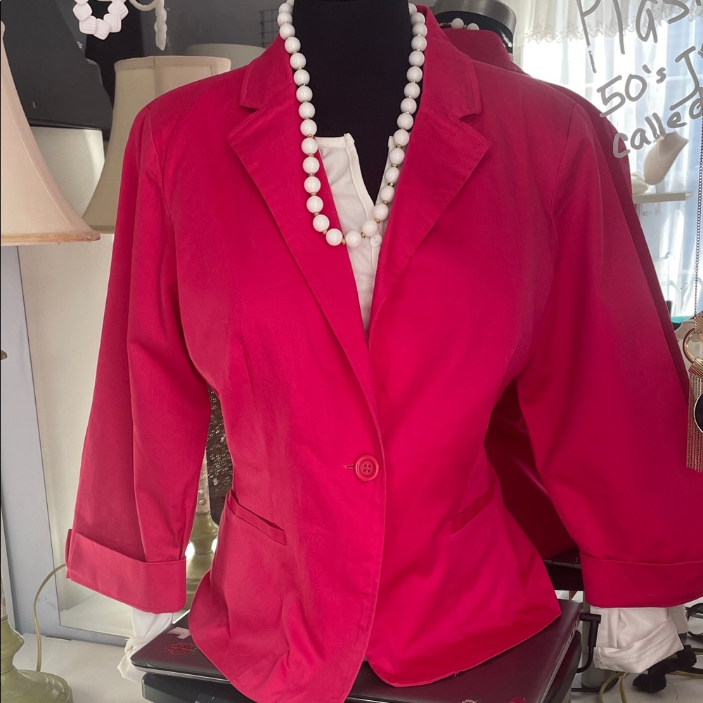 Women's Pink Blazer by Covington Size Large